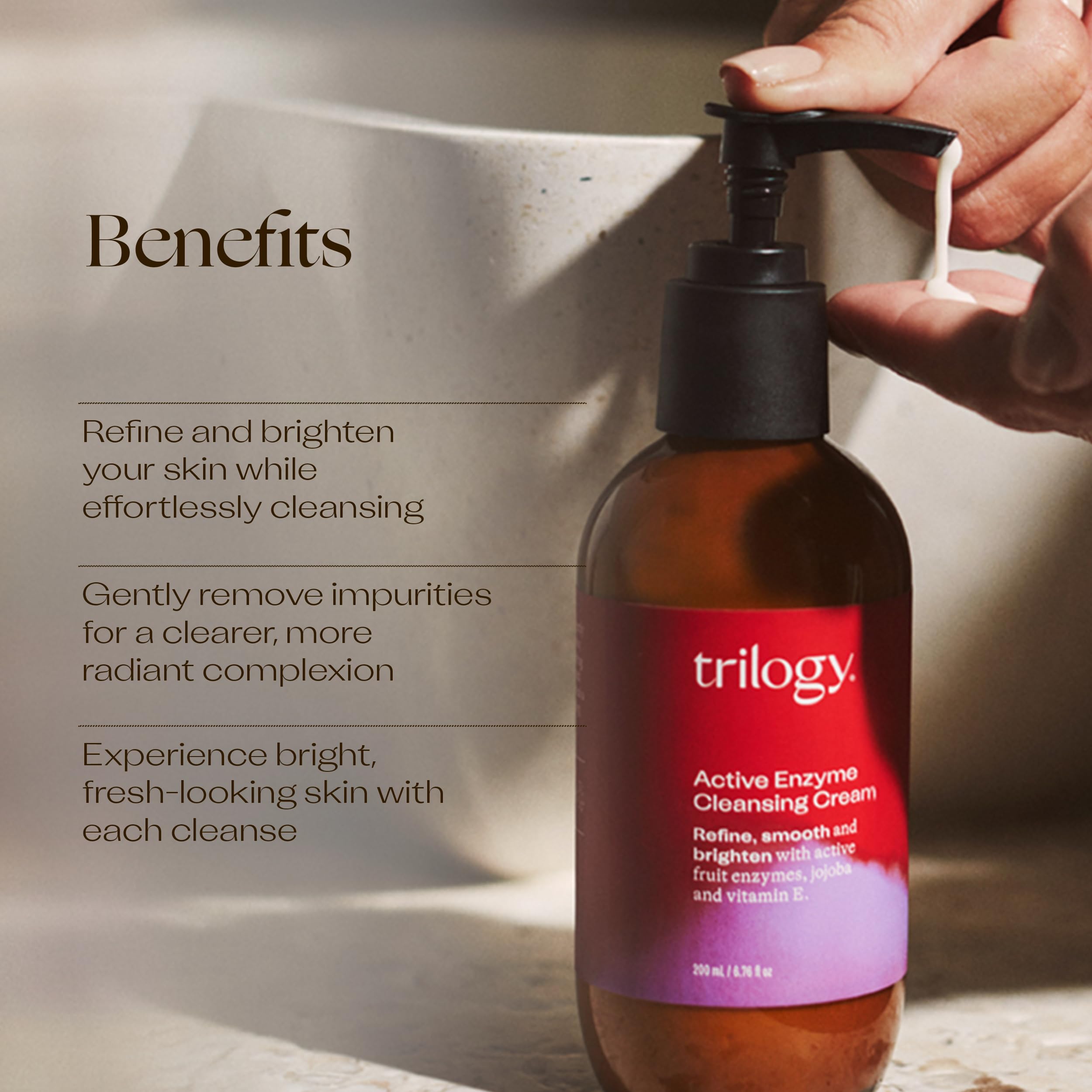 Trilogy Age Proof Active Enzyme Cleansing Cream, 6.8 Ounce
